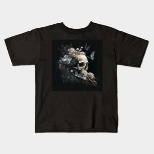 Sugar skull, skull with flowers. Kids T-Shirt